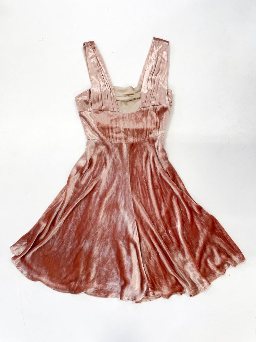 Dark blush crushed velvet Nougat London dress Size 4